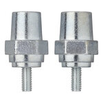 Screw-on battery terminals set (+) and (-) zinc M6