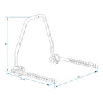 Adjustable wall mount for 1 bicycle
