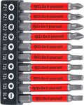 Anti-Slip Bit Set magnetic 70mm 10 pcs