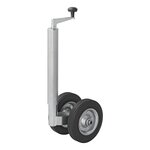 Double jockey wheel 48 mm with solid natural rubber tyres 200 x 50 mm