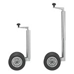Double jockey wheel 48 mm with solid natural rubber tyres 200 x 50 mm