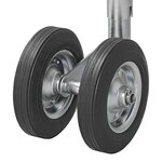 Double jockey wheel 48 mm with solid natural rubber tyres 200 x 50 mm