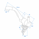 Mixer Tap Trend A spout Style 3000 12V diameter 33 mm chrome x5 pieces
