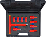 VDE Bit Socket Set (3/8) (1/2) Drive Internal Hexagon 4 - 10 mm 10 pcs