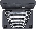Double Ended Ratchet Wrench Set, straight, reversible 6 x 8-19 x 22 mm 5 pcs