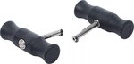 Handle for puller wire for cutting windows 2-piece
