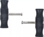 Handle for puller wire for cutting windows 2-piece