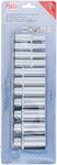 Socket Set Hexagon deep (3/8) Drive Inch Sizes 11 pcs