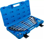 Double Swivel Head Ratchet Wrench Set 8 - 19 mm 10 pcs
