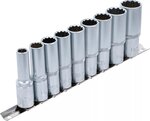 9-piece Deep Socket Set, 12-pt., 1/2