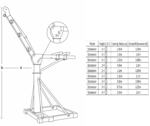 Construction Crane 500 kg 25 m Electric 230V – 360° Rotation