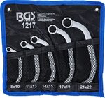 Obstruction Ring Spanner Set 8 x 10 - 21 x 22 mm 5 pcs