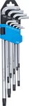 L-Type Wrench Set extra long T-Star tamperproof (for Torx) T10 - T50 9 pcs