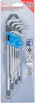 L-Type Wrench Set extra long T-Star tamperproof (for Torx) T10 - T50 9 pcs