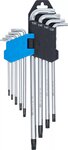 L-Type Wrench Set extra long T-Star tamperproof (for Torx) T10 - T50 9 pcs