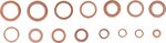 Seal Ring Assortment Copper Inch Sizes for Oil Drain Plugs 75 pcs