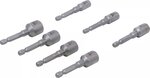 Screw and Nut Extractor Set drive external hexagon (1/4) for Drilling Machines 7-piece