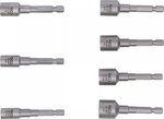 Screw and Nut Extractor Set drive external hexagon (1/4) for Drilling Machines 7-piece