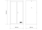 Workshop Cabinet Double-Hinged-Door with 2 Compartments