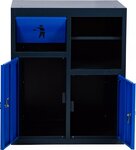 Base Cabinet with Paper Towel Holder and Trash Can Module