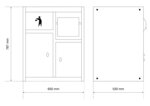 Base Cabinet with Paper Towel Holder and Trash Can Module