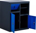 Base Cabinet with Paper Towel Holder and Trash Can Module