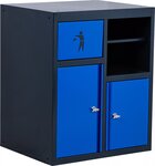 Base Cabinet with Paper Towel Holder and Trash Can Module