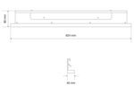 Lightning Cover for LED Lighting Elements Corner Base 624 mm