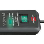 Secure-Tec power strip 6-way black