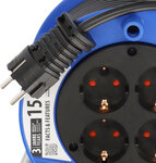 Cable Reel Black 15 m H05VV-F 3G1,5