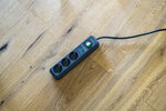Power Strip with Surge Protection 3-way Anthracite 1.5m 13,500A H05VV-F 3G1.5