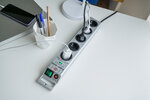 Power Strip with Surge Protection 5-way Silver 13,500A 2.5 m H05VV-F 3G1.5