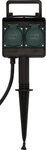 Garden Socket with Earth Spike IP44 2-way 1.4 m H07RN-F 3G1,5