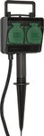 Garden Socket with Earth Spike IP44 2-way 1.4 m H07RN-F 3G1,5