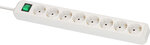 Power Strip with Switch 8-way white 3 m H05VV-F 3G1,5