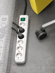 Power Strip with Switch 6-way white 3 m H05VV-F 3G1,5