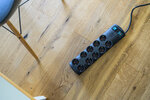 Power Strip 10-way Black 2m H05VV-F 3G1.5 – sockets switchable per 5