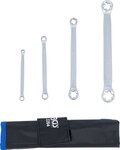 Double Ring Spanner Set with E-Type Ring Heads E6xE8 - E20xE24 4 pcs