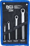 Double Ring Spanner Set with E-Type Ring Heads E6xE8 - E20xE24 4 pcs