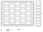 Bgs technic Rubberen pad  voor hefplatforms  160 x 120 x 20 mm