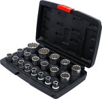 Socket Set Gear Lock 12.5 mm (1/2) Drive 19 pcs