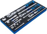 Reversible Ratchet Set extendable, bendable 6.3 mm (1/4) - 10 mm (3/8) - 12.5 mm (1/2) 17 pcs