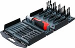 Torsion Bit Set with Ratchet Spinner Handle for Bits reversible 52 pcs