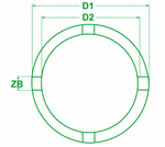Groove Nut Socket with External Tooth, KM1