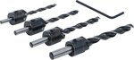 Wood Drill Set with Countersink 4 pcs