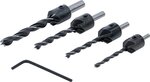 Wood Drill Set with Countersink 4 pcs