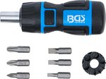 Mini Screwdriver Bit Set with Ratchet Spinner Handle reversible 7 pcs