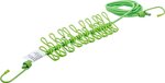 Clothesline flexible 1,9 - 2,4 m with 10 Clips