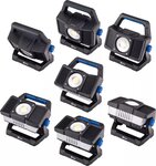 Floodlight rechargeable with bluetooth loudspeaker COB-LED