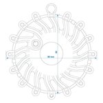 16 LED Orange Warning Disc